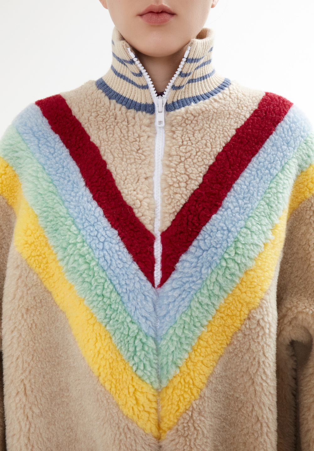 Куртка меховая, бежевый