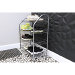 Полка для обуви, мет-л, 4 секц, 66х28х70 см, разборная, сер, Nika, ЭТ1/С