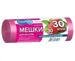 Мусорные мешки 30л/30штк клубника розовые «Clear Line»