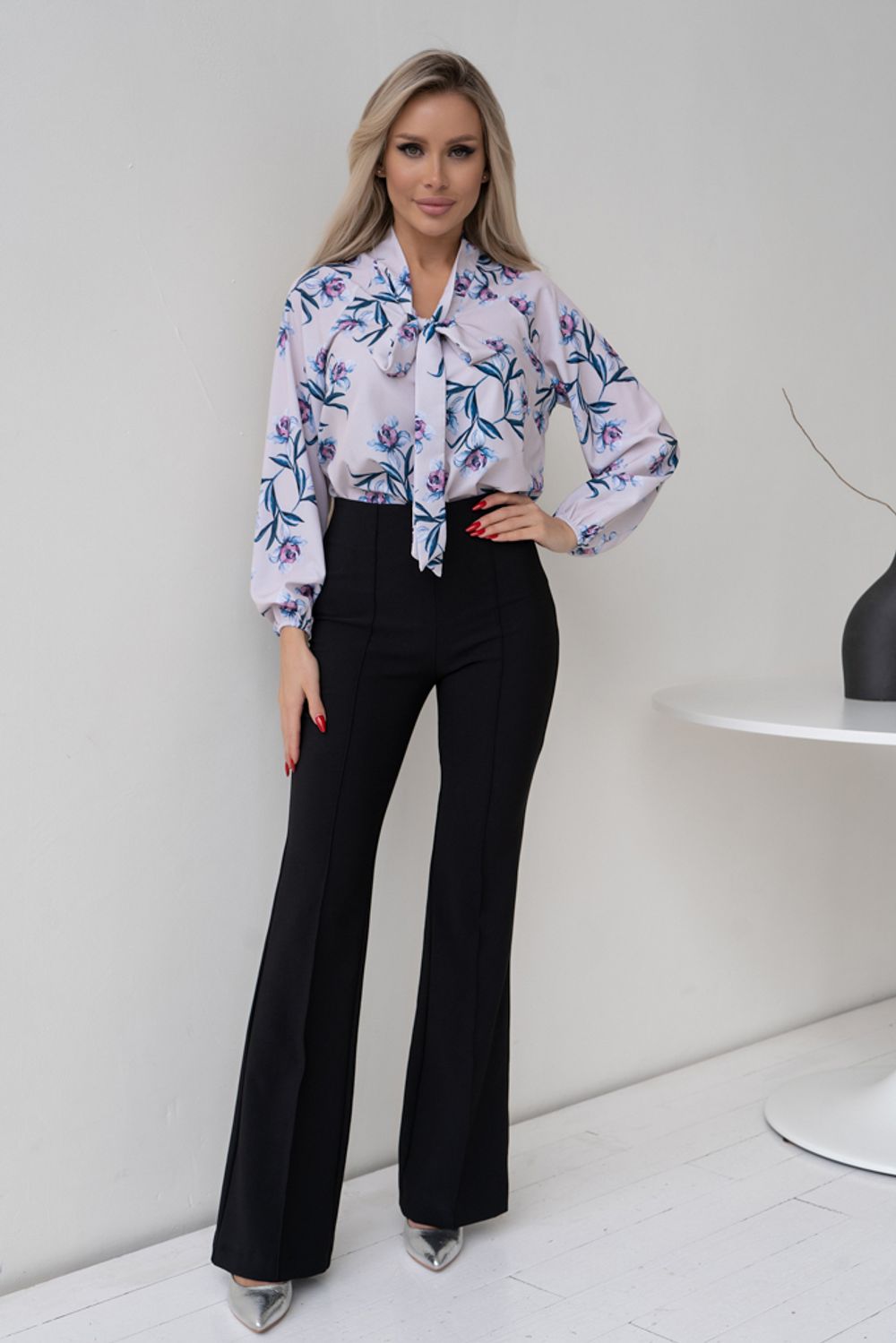 Блуза Агата (цветочный принт) Б11-236/4 Nikol (Акция)