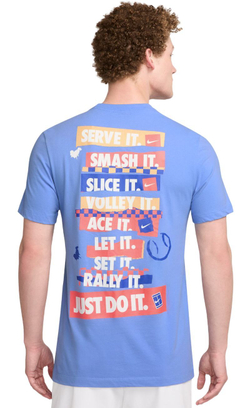 Мужская теннисная футболка Nike Court Dri-Fit - небесный