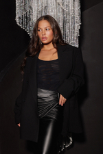 Юбка-лента из экокожи