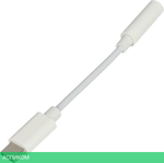 Переходник Buro Jack 3.5 (f)-USB C (m) белый (BHP TPC-JCK)