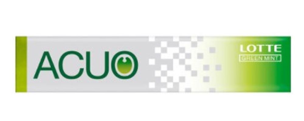 Резинка жевательная ACUO зелёная мята, Lotte, 21г