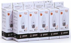 Лампа светодиодная Gauss Led Elementary Candle E27 6Вт 3000K 33216