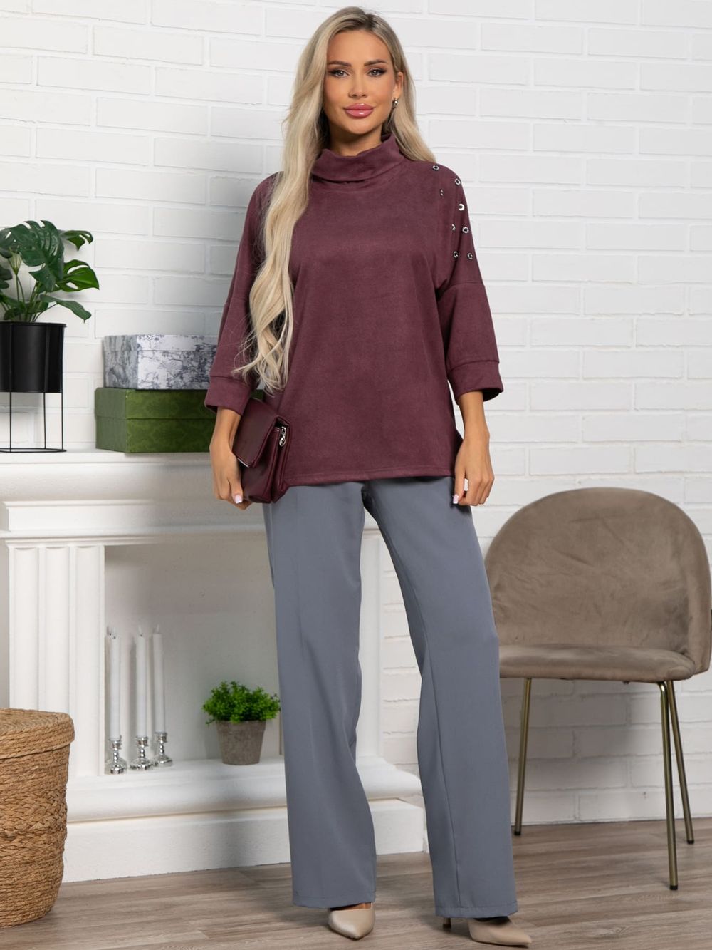 Джемпер Темп города (ягодный) Б15465-4М LT Collection