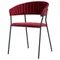 Стул Stefany, винный велюр, черный ножки