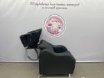 Мойка парикмахерская с креслом Волна (Nice 600 (черный)/черная глубокая раковина)