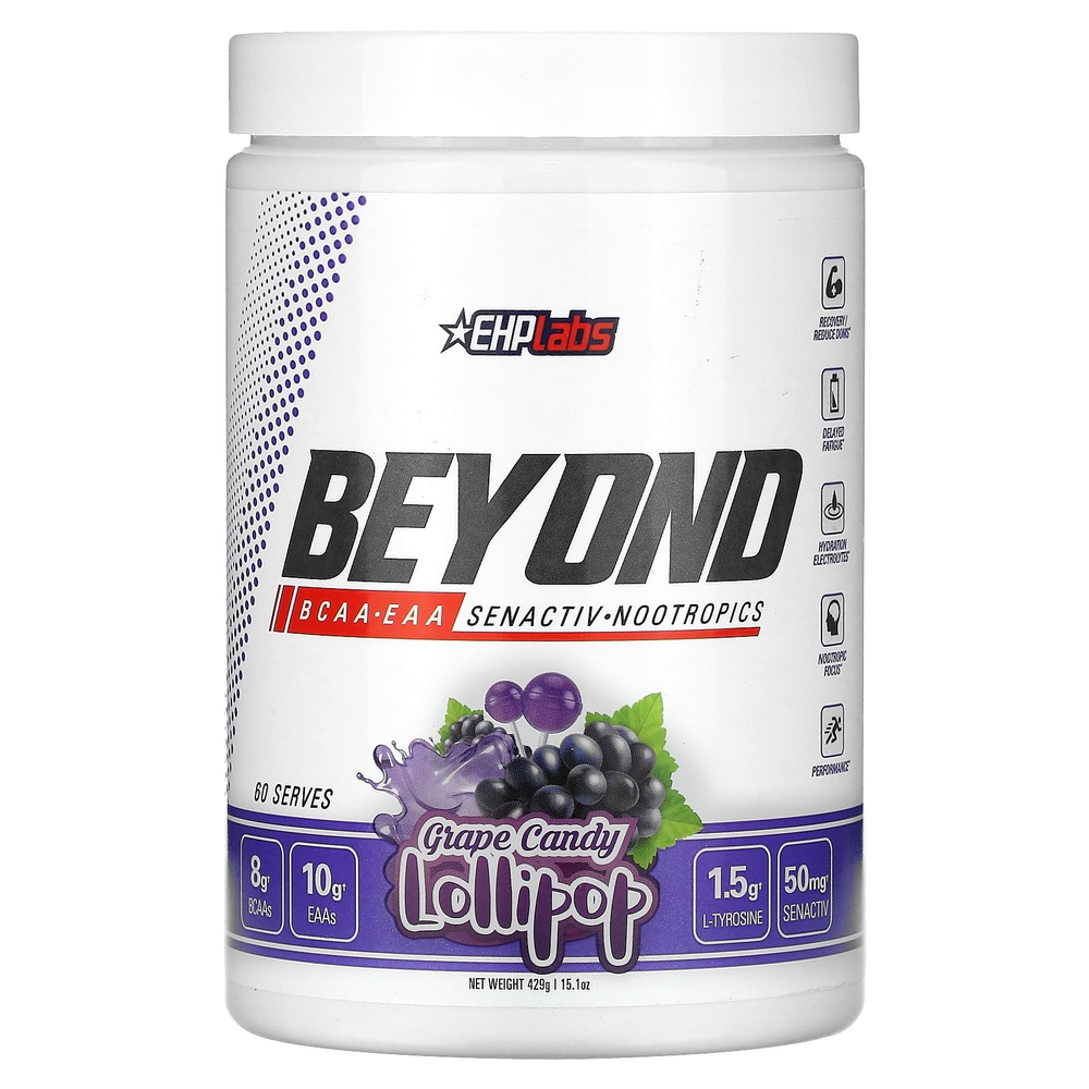 EHPlabs, Beyond, BCAA и EAA, со вкусом винограда и леденца, 429 г (15,1 унции)
