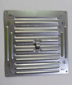 Решетка вент. регул 200*200 мм вытяж Эра металл хром