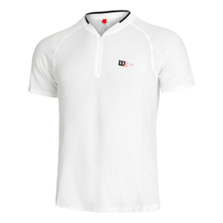 Мужское теннисное поло Wilson Series Seamless Henley Half-Zip 2.0 Polo Men - White, Black