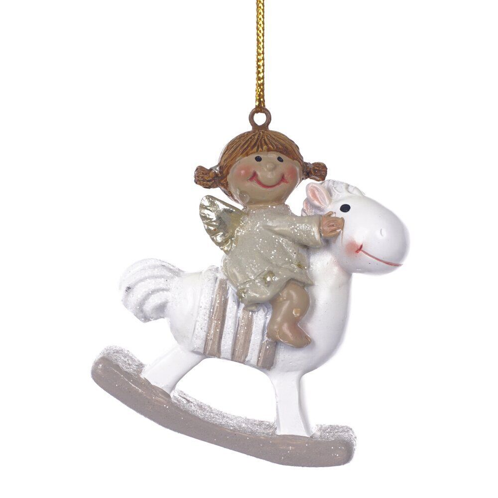 GAEM Фигурка декоративная подвесная "Ангел/Дед Мороз", L5,5 W2 H6 см, 4в.