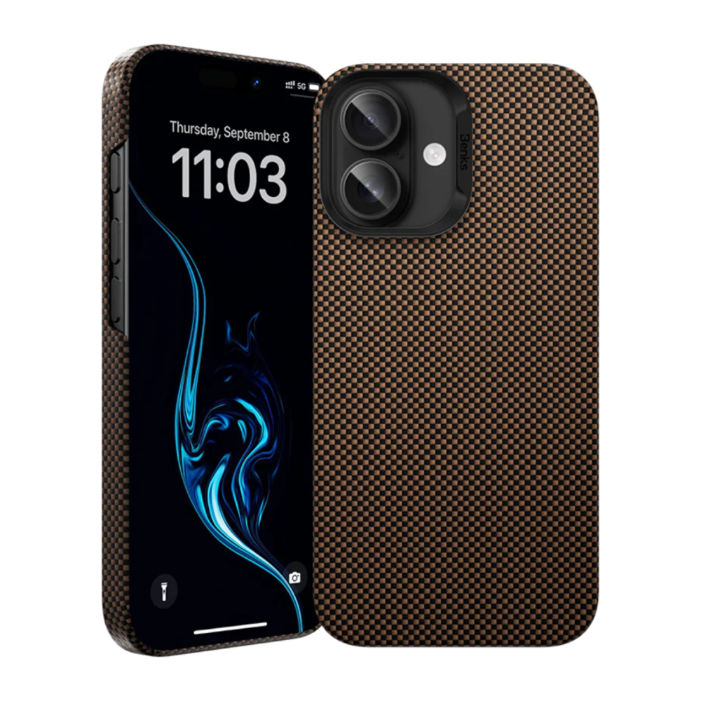 Кевларовый чехол MagSafe Benks ArmorTint для iPhone 16 Тонкий чехол из арамидного волокна DuPont Kevlar плотностью 1000 ден