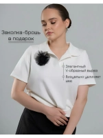 Футболка поло из вискозы праздничная