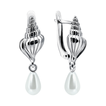 Серьги с подвес элементом Серебро