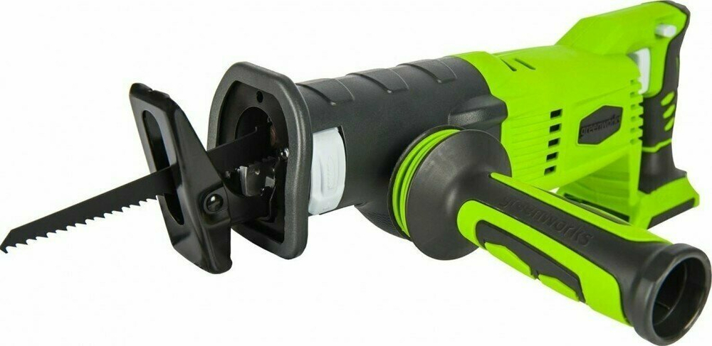 Пила сабельная аккумуляторная GREENWORKS GD24RS 24В,мак.гл.пропила-220мм,б/щ,без АКБ и ЗУ (1200407)