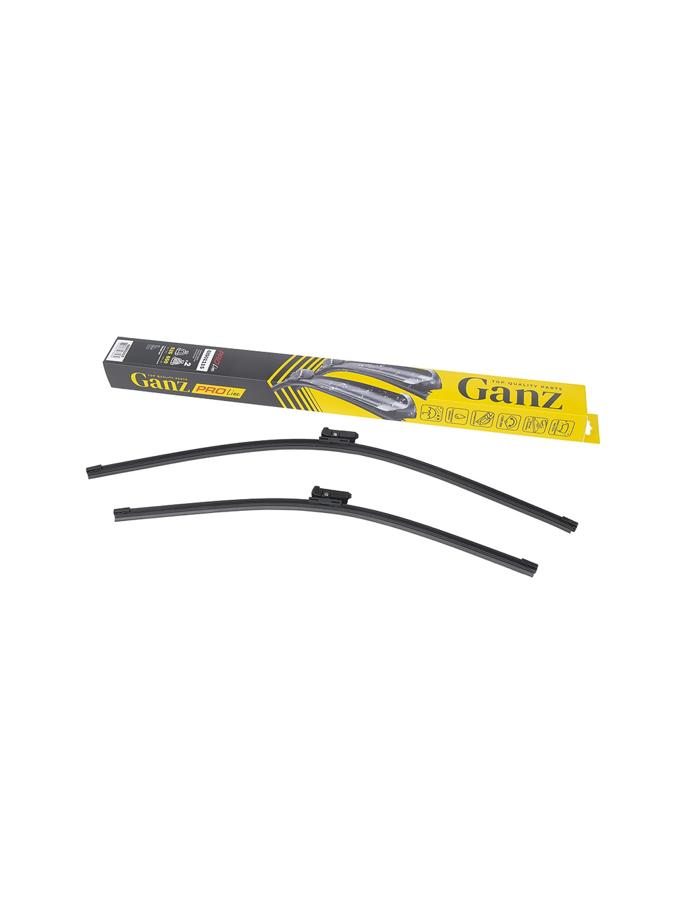 Щетка стеклоочистителя 650/525 мм бескаркасная комплект 2 шт PORSCHE Cayenne III/VW Touareg III 2018-> GANZ PRO-LINE GIS01115