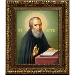 Нектарий Печерский преподобный. Икона на холсте.