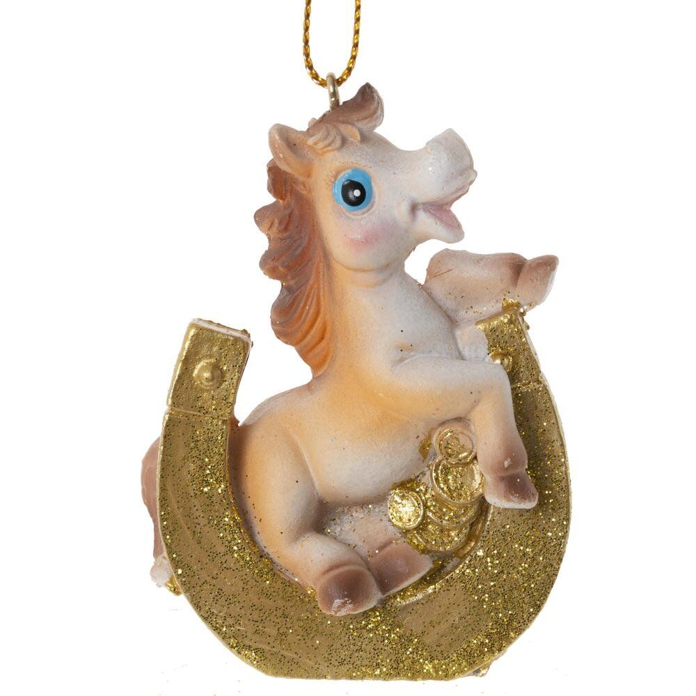 GAEM Фигурка декоративная подвесная "Лошадка", L5 W3 H7,5 см, 6в.