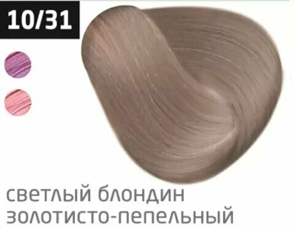 OLLIN PERFORMANCE 10/31 светлый блондин золотисто-пепельный 60мл Перманентная крем-краска для волос