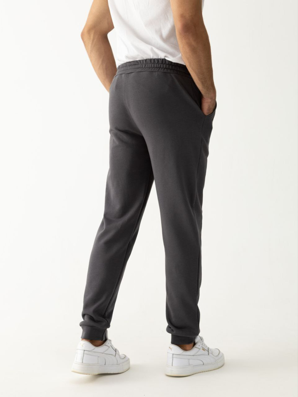 Брюки спортивные мужские(без начеса).Графит