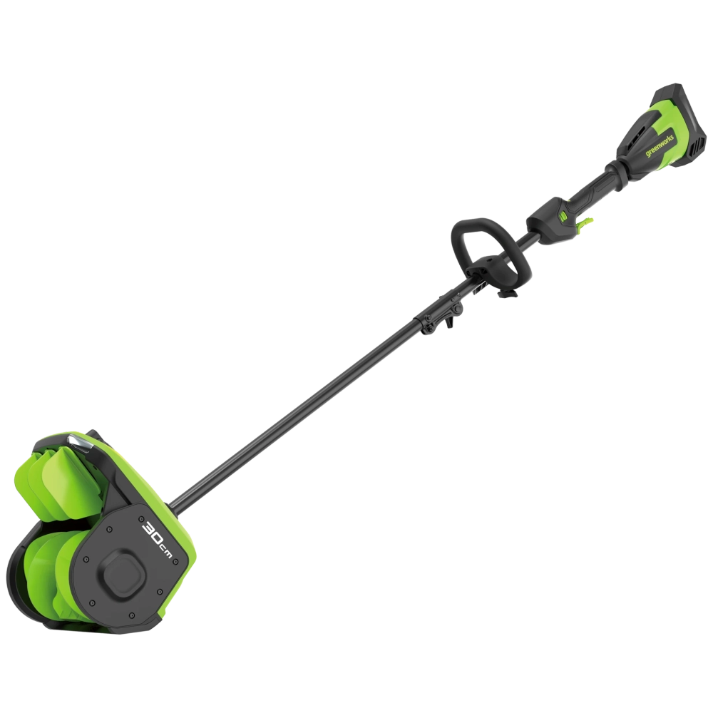 Greenworks GD40SS2 40В аккумуляторная снегоуборочная лопата (1 x 4 Ач, ЗУ) ковш 30 см, выброс 7.6 м 2603107UB