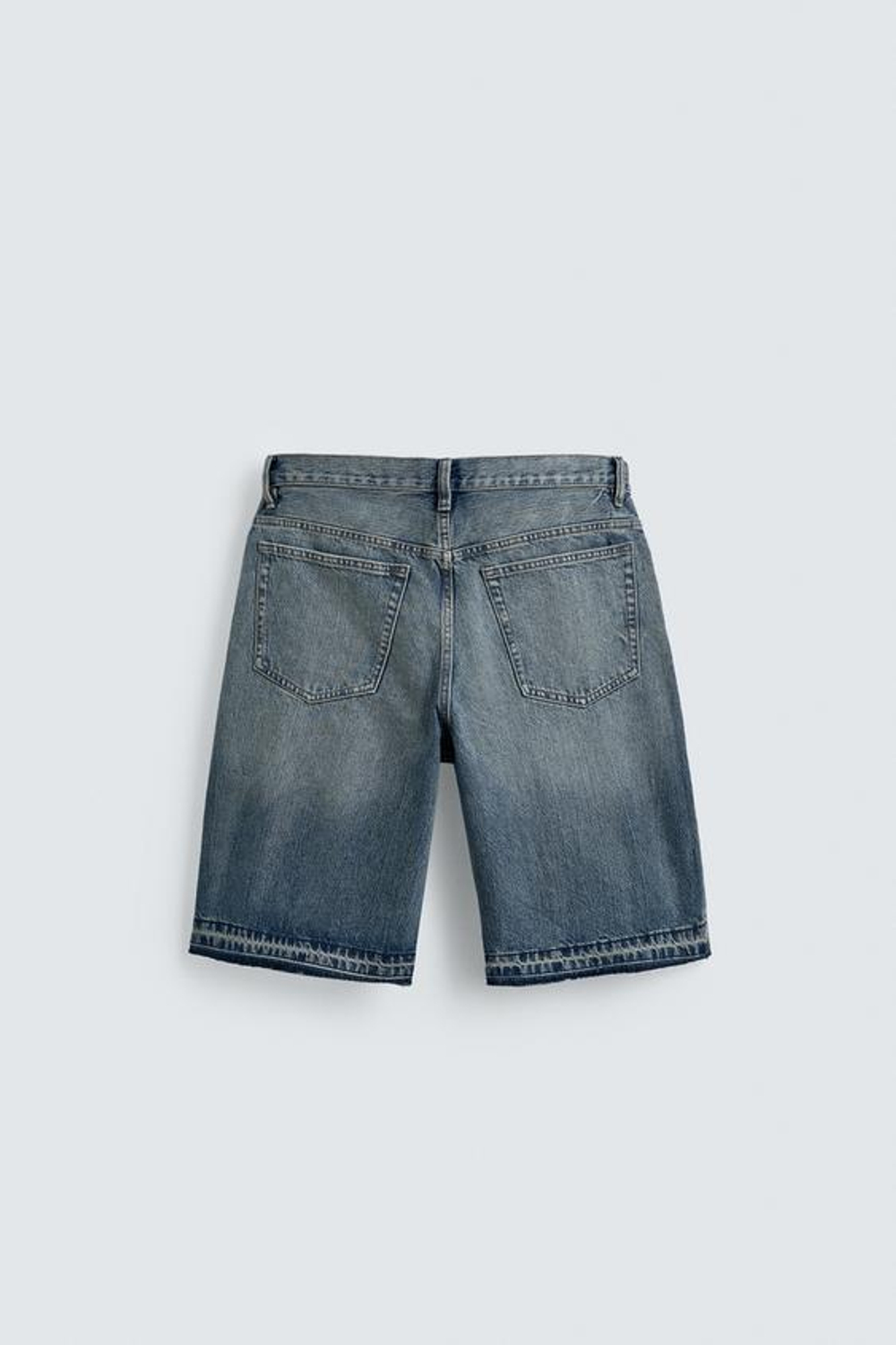 ZARA ДЖИНСОВЫЕ ШОРТЫ RELAXED FIT, СИНИЙ