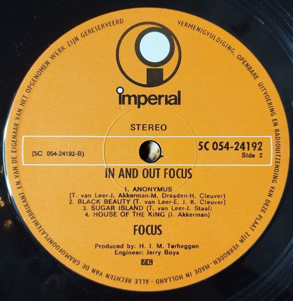 Винтажная виниловая пластинка LP Focus In And Out Of Focus (Holland 1970)