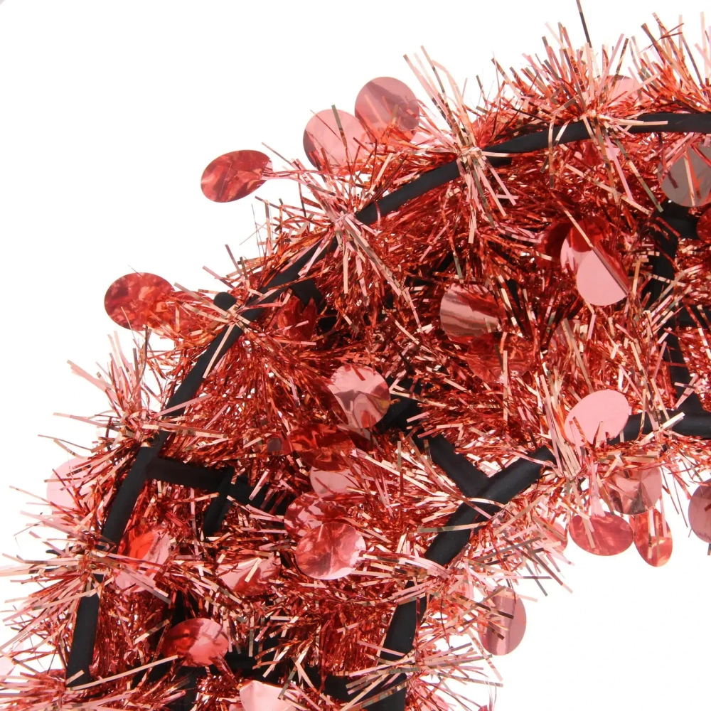 Венок декоративный TINSEL «Изящный блеск» 38 см, Медный