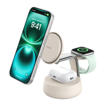 Зарядная станция MagSafe с активным охлаждением Belkin UltraCharge Pro для iPhone, Apple Watch и AirPods (Qi2.2) (WIZ040, EU) Беспроводная зарядка: Qi 25 Вт, Qi 5 Вт, магнитное крепление для быстрой зарядки Apple Watch (Qi 5 Вт). Проводная зарядка: нет. С