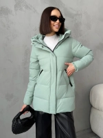 Куртка демисезонная с капюшоном удлиненная