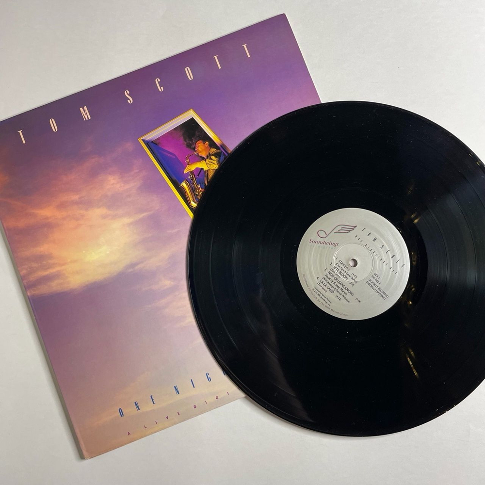 Винтажная виниловая пластинка LP Tom Scott One Night One Day (USA 1986)
