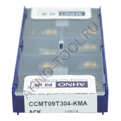 Пластина твердосплавная ISO CCMT09T304-KMA ACK20E AHNO по чугуну, получистовая