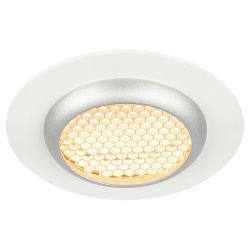 Встраиваемый светильник алюминиевый ЭРА KL109 WH/SL MR16 GU5.3 белый/серебро матовый