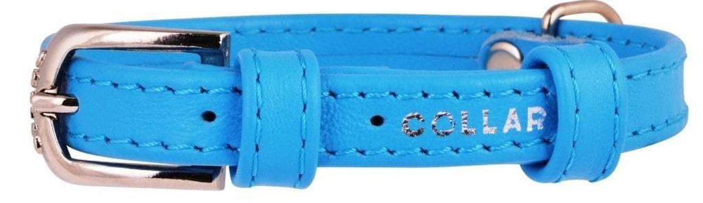 Ошейник "CoLLaR Glamour" без украшений синий ширина 13мм, длина 21-29см