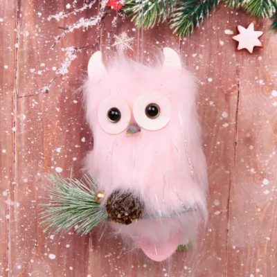 Подвеска «Мудрая совушка» 18*10 см, розовый