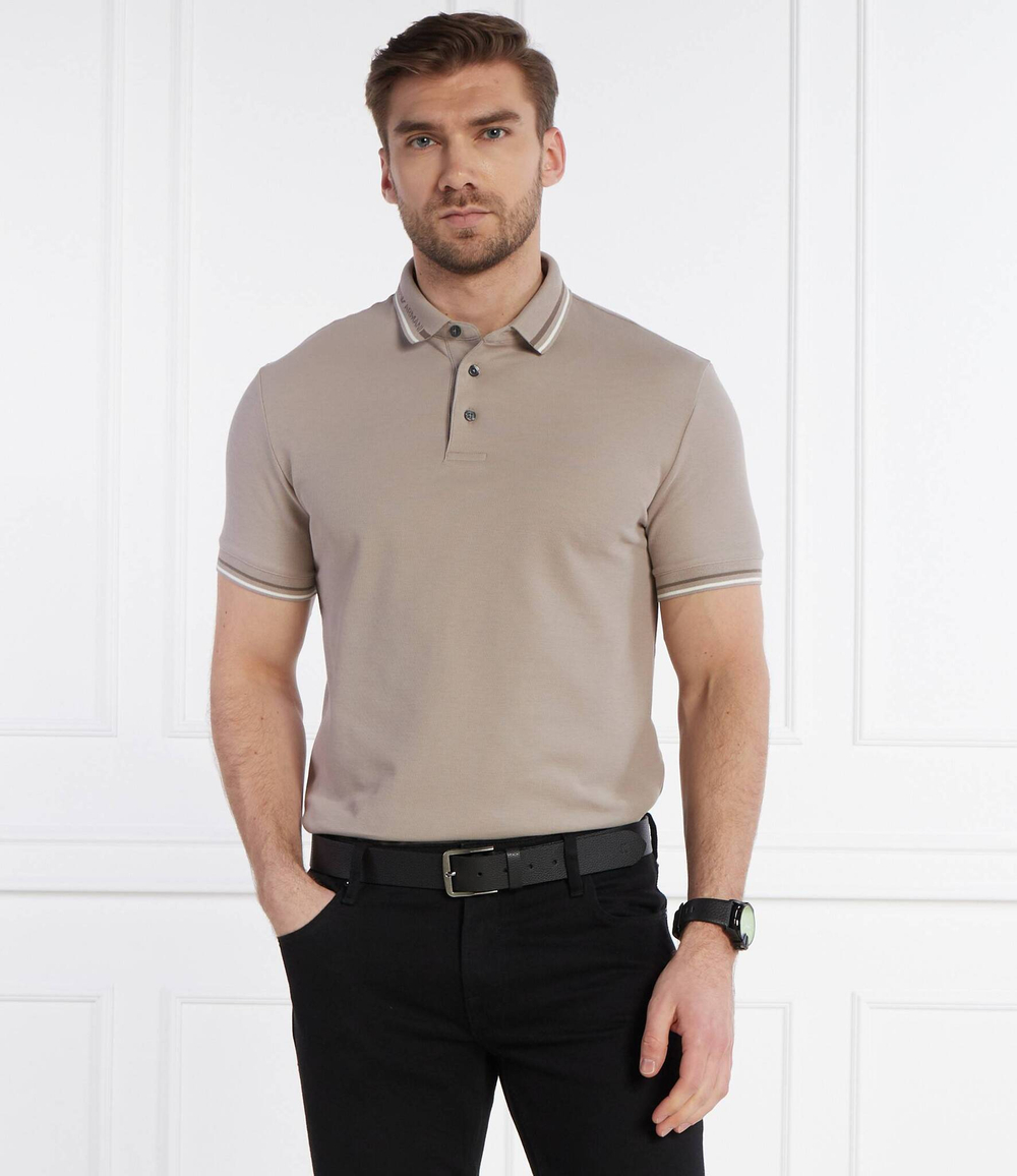 Поло Emporio Armani - бежевый(3D1FM4 1JCYZ)