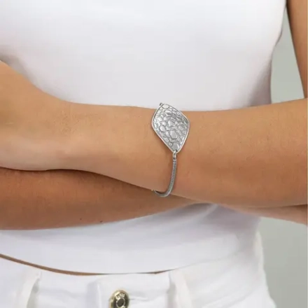 Браслет ORI TAO, Tortuga, текстурированный металл, OT24.1-13-69092 (серебристый)