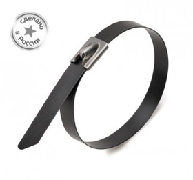 Хомут стальной с полимерным покрытием СКС-П (304) 4,6х250 (Fortisflex) КВТ арт. 74932