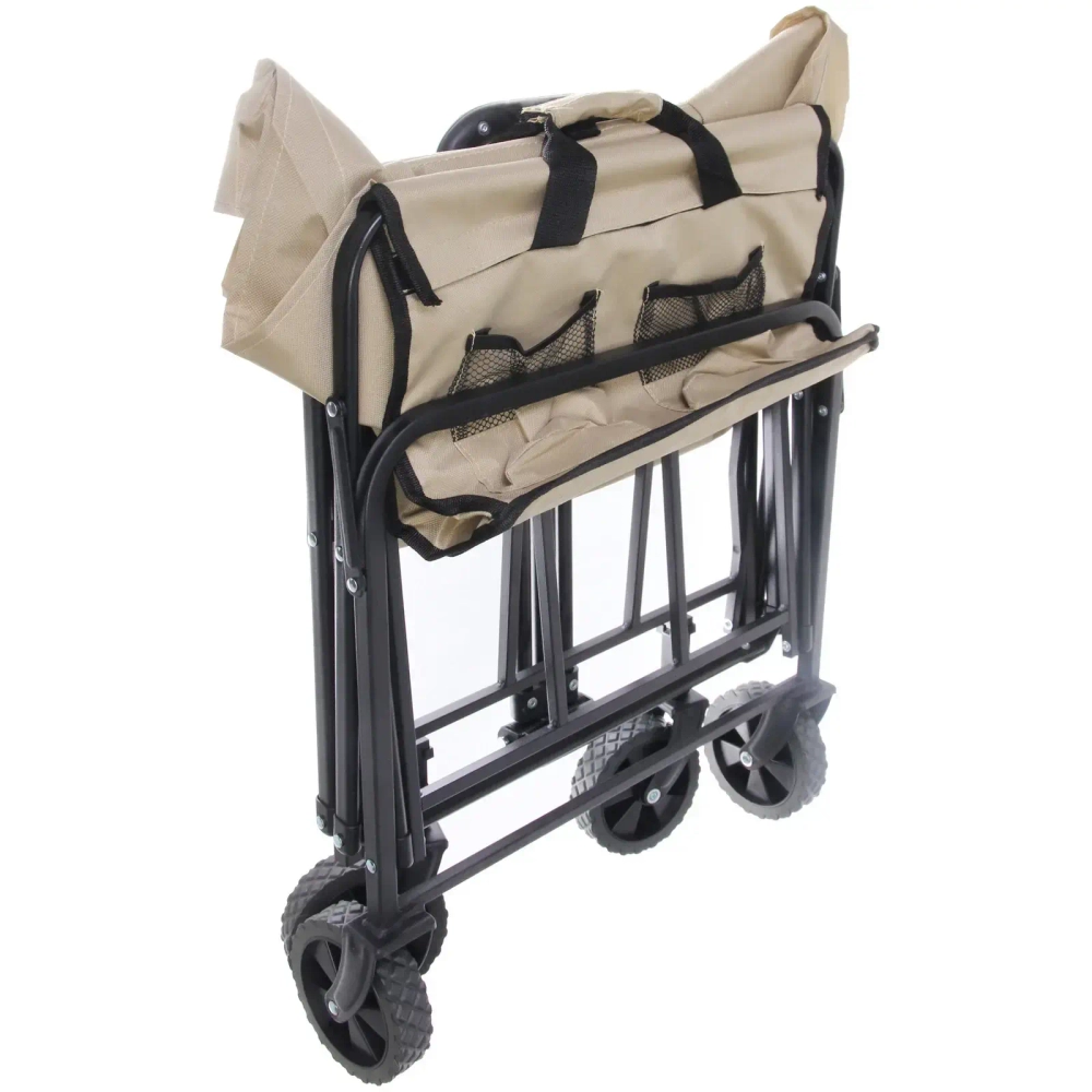 Тележка садовая складная 4 колеса 75*48*49/89см. бежевая