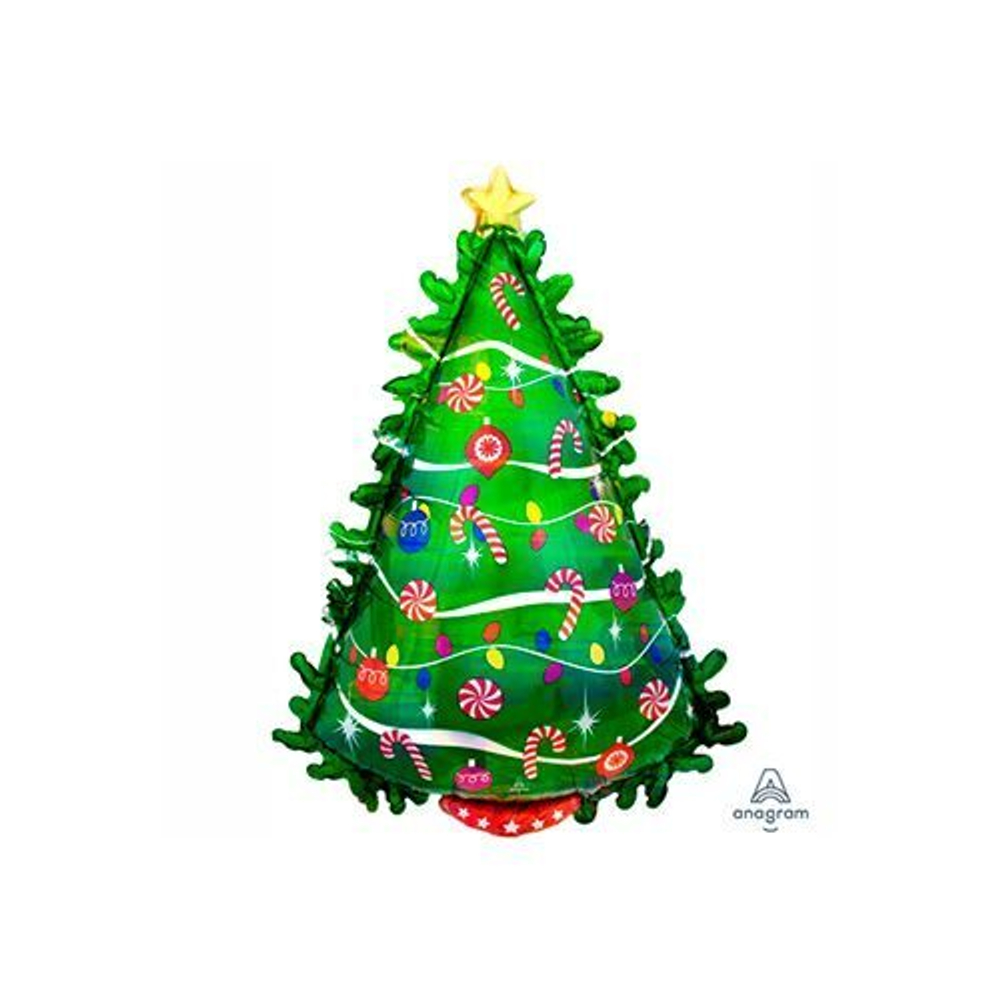 Шар фигурный "Елка нарядная зеленая" 91 см