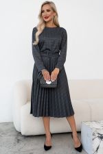 Платье Сильвия (серый/клетка) Р11-1086/12 Nikol (Акция)