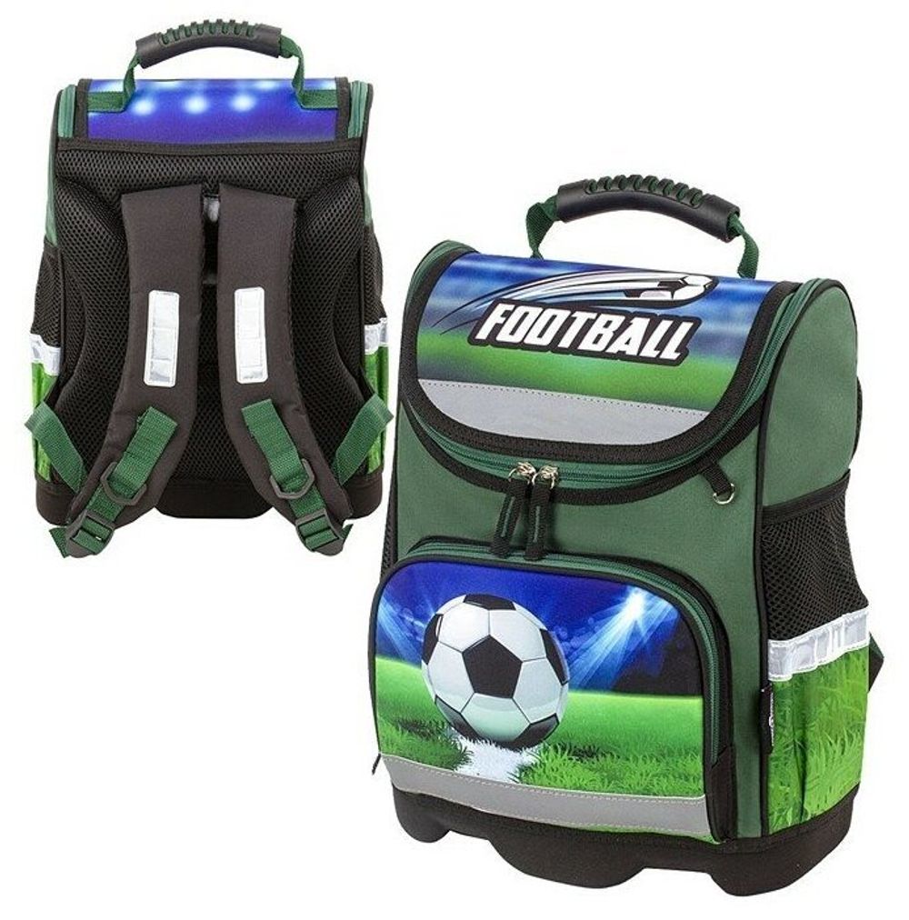 Ранец ЮНЛАНДИЯ WISE для начальной школы, "Play football", 37х29х15 см, 229949