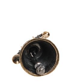 AM-2703 Колокольчик «Телефон со стразами» (латунь, янтарь)