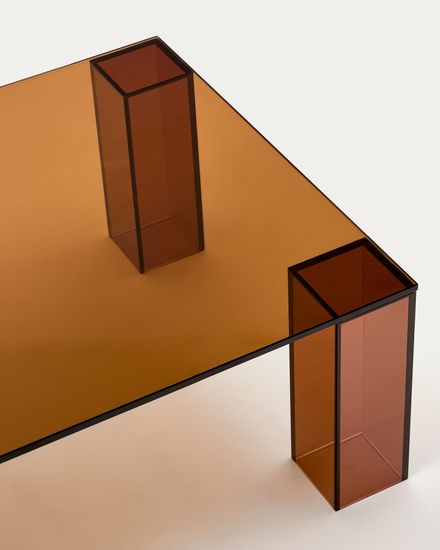 Журнальный столик Adularia из стекла коричневого цвета 140 x 60