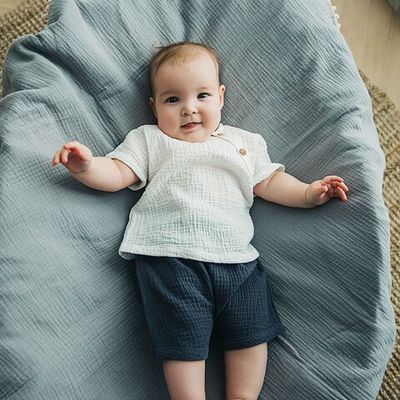 Muslin shirt 0-3 months - Heavy Cream