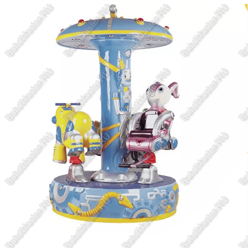Электрическая Аттракцион карусель «Роботы», 1,35×1,35×2,4 м