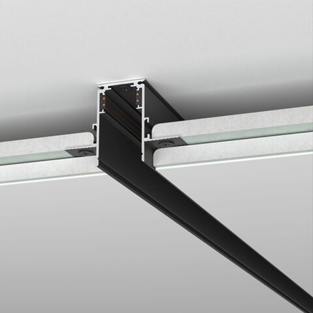 Slim Magnetic Шинопровод встраиваемый под ГКЛ 9,5мм черный (2м) 85209/00 85209/00