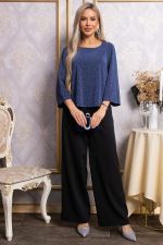 Брюки палаццо Полианна (черные) Б14829-8М LT Collection