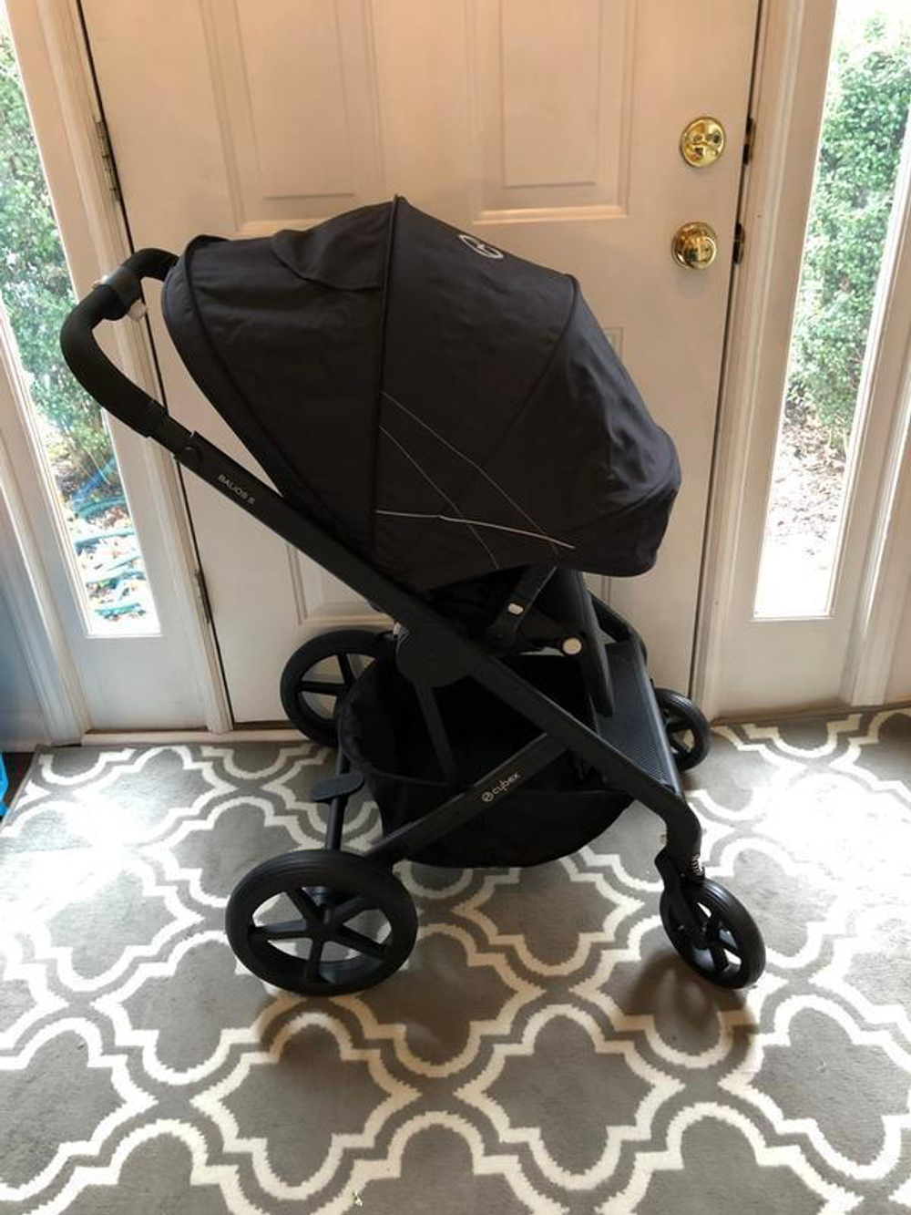 Коляска Cybex Balios S Lux BLK 2025 Aton B2 i-Size Volcano Black 3 в 1 Moon Black с дождевиками